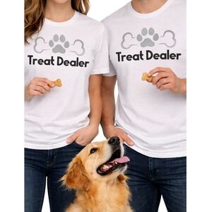 🐾 Treat Dealer | Dog Lover Custom Tee Shirt Unisex Large Heavy Blend Cotton